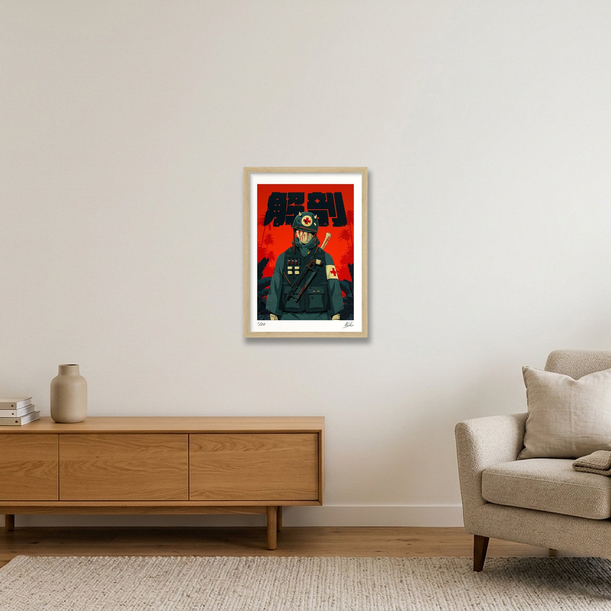 Kaibō 解剖 — A3 (30×42cm, 12×17") Oak Frame