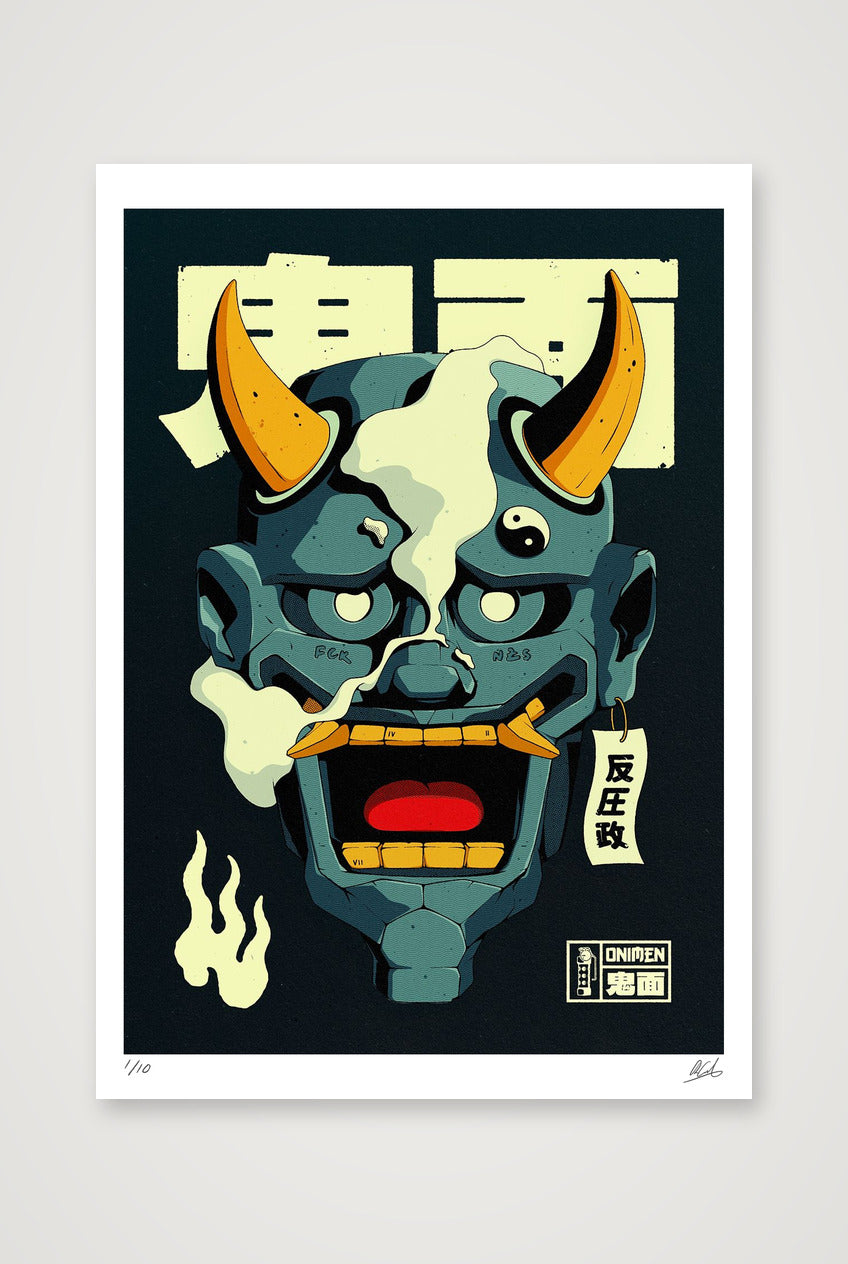 Onimen 鬼面 — 59×84cm, 23×33" Print only